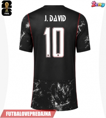 Lacne Ženy Futbalové dres Kanada Jonathan David #10 MS 2026 Krátky Rukáv - Preč